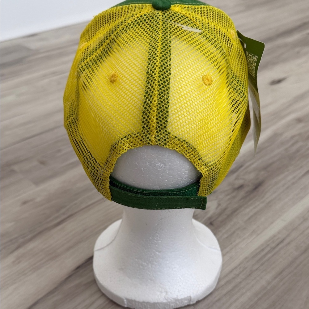John Deere Green and Yellow Mesh Cap Trucker Hat - Picture 6 of 9